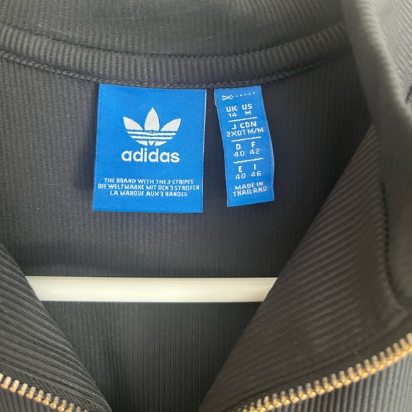 Adidas 1/4 Zip Ribbed HiLow Dress Mockneck - Picture 2 of 6